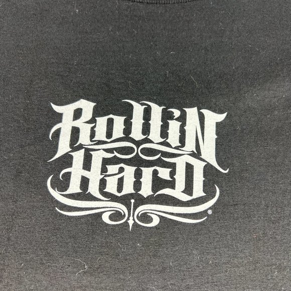 VTG ODM Rollin Hard Shirt Adult Extra Large Black Chevy La Bombita Chicano Tee - Picture 2 of 13